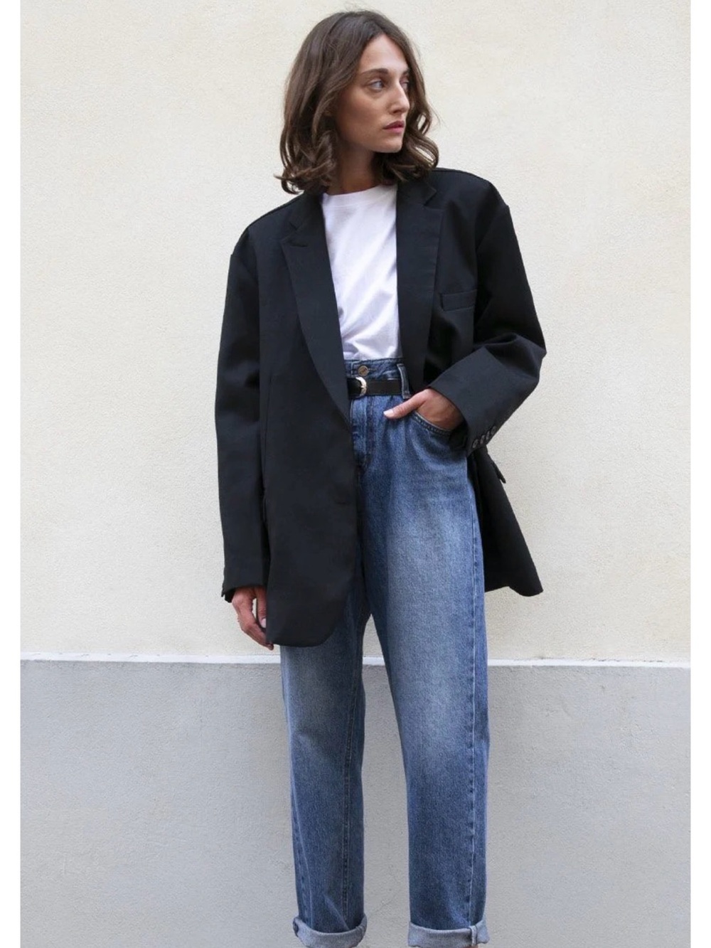 The Frankie Shop Black Oversized Blazer Size Small | Classic Relaxed Fit